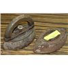 Image 1 : LOT OF 2 ANTIQUE IRONS