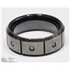 Image 1 : TUNGSTEN CARBIDE MEN'S RING WITH 3 DIAMONDS