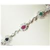 Image 3 : STERLING SILVER GEMSTONE BRACELET