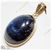 Image 2 : 14K YELLOW GOLD LARGE SAPPHIRE PENDANT