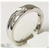 Image 2 : 14K WHITE GOLD 3 DIAMOND WEDDING BAND SIZE 9
