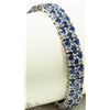 Image 1 : STERLING SILVER SAPPHIRE TENNIS BRACELET