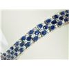 Image 2 : STERLING SILVER SAPPHIRE TENNIS BRACELET