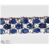 Image 3 : STERLING SILVER SAPPHIRE TENNIS BRACELET