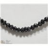 Image 2 : 18K WHITE GOLD BLACK DIAMOND BEAD NECKLACE