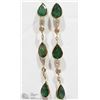 Image 1 : 14K YELLOW GOLD EMERALD & DIAMOND EARRINGS
