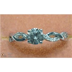 14K WHITE GOLD NATURAL COLOR DIAMOND RING