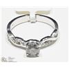 Image 3 : 14K WHITE GOLD NATURAL COLOR DIAMOND RING