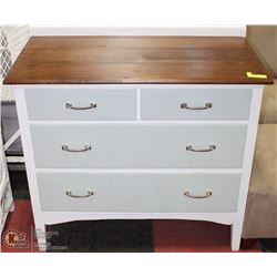 4 DRAWER PAINTED WOOD DRESSER