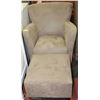 Image 1 : MICROFIBER CHAIR WITH OTTOMAN