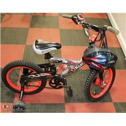 RAZOR BICYCLE DUAL SHOCKS AND HELMET