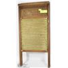 Image 1 : 27) WOOD AND  BRASS VINTAGE WASHBOARD
