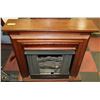 Image 1 : 35" X9"DEEP WOOD FIREPLACE MANTLE WITH ELECTRIC
