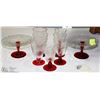 Image 1 : 10) COLLECTION OF CRANBERRY GLASS