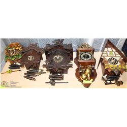 21)COLLECTION OF CUCKOO CLOCKS