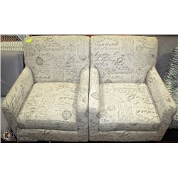 2 TRAVEL THEMED ACCENT CHAIRS