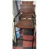 Image 1 : PAIR OF METAL AND WICKER BAR STOOLS