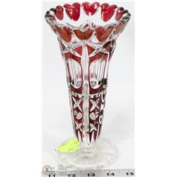 RUBY CRYSTAL VASE
