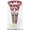 Image 1 : RUBY CRYSTAL VASE