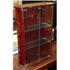 Image 1 : WOOD AND GLASS CURIO DISPLAY CABINET