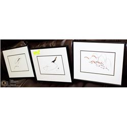 SET OF 3 FRAMED BENJAMIN CHEE CHEE COLOR