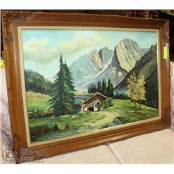 RENE D'AOUST FRAMED OIL ON CANVAS PICTURE