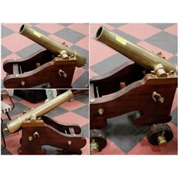 FEATURE ANTIQUE SOLID BRASS SIGNAL CANNONS