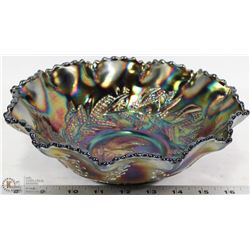 AUSTRALIAN CROWN CRYSTAL CARNIVAL GLASS "DARK"