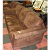 Image 1 : CLOTH BROWN SOFA AND NON MATCHING LOVESEAT