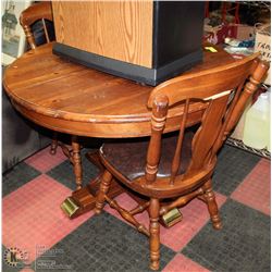 ESTATE ROUND SOLID WOOD PEDESTAL TABLE