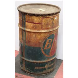 1940S BA SERVICE STATION OIL DRUM
