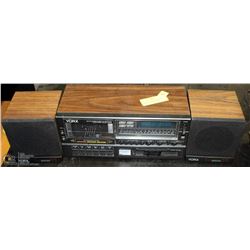 VINTAGE YORX AM/FM/TAPE STEREO WITH SPEAKERS
