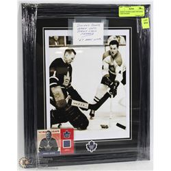 JOHNNY BOWER GAME USED JERSY CARD FRAMED