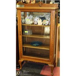 OAK DISPLAY CABINET 14X31X55