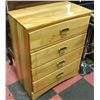 Image 1 : WOOD 4 DRAWER CHEST OF DRAWERS