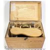 Image 1 : ANTIQUE PYROGRAPHY (WOOD BURNING) KIT W/ WOOD
