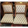 Image 1 : SET OF 2 ANTIQUE NEEDLEPOINT SLIPPER CHAIRS