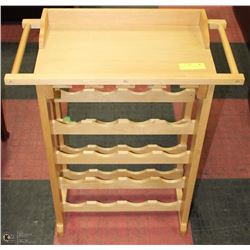WOODEN WINE RACK WITH TABLE TOP