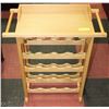 Image 1 : WOODEN WINE RACK WITH TABLE TOP