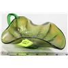 Image 1 : VINTAGE GREEN CARNIVAL GLASS FINGER BOWL