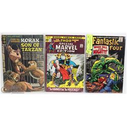 THREE 1960'S COMIC BOOKS INCL FANTASTIC FOUR 1970,