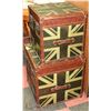 Image 1 : PAIR OF BRITISH FLAG SQUARE TRUNKS