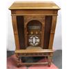 Image 1 : 17) ANTIQUE VIKING CABINET RADIO RECORD PLAYER