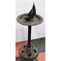 CAST SUN DIAL BIRD BATH