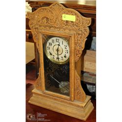 ANTIQUE WOOD CARVED GINGERBREAD CLOCK AS IS