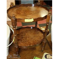 WOODEN 2 TIER TEA CART