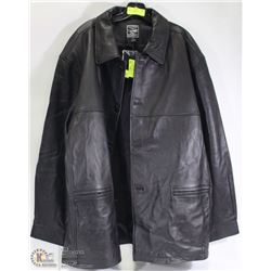 OUTDOOR BOUNDARY BLACK 100% LAMB LEATHER JACKET W/