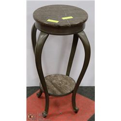 METAL & MARBLE PLANT STAND