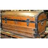 Image 1 : ANTIQUE WOOD AND IRON TRUNK