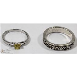 2 STERLING SILVER RINGS